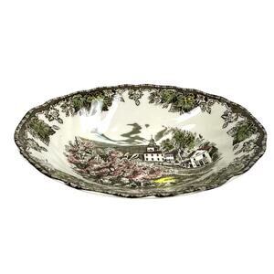 Johnson Bros Friendly Village England Vintage Village Green Oval Serving Bowl